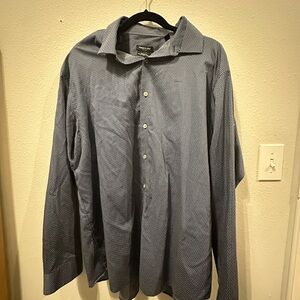Kenneth Cole Navy Patterned Shirt